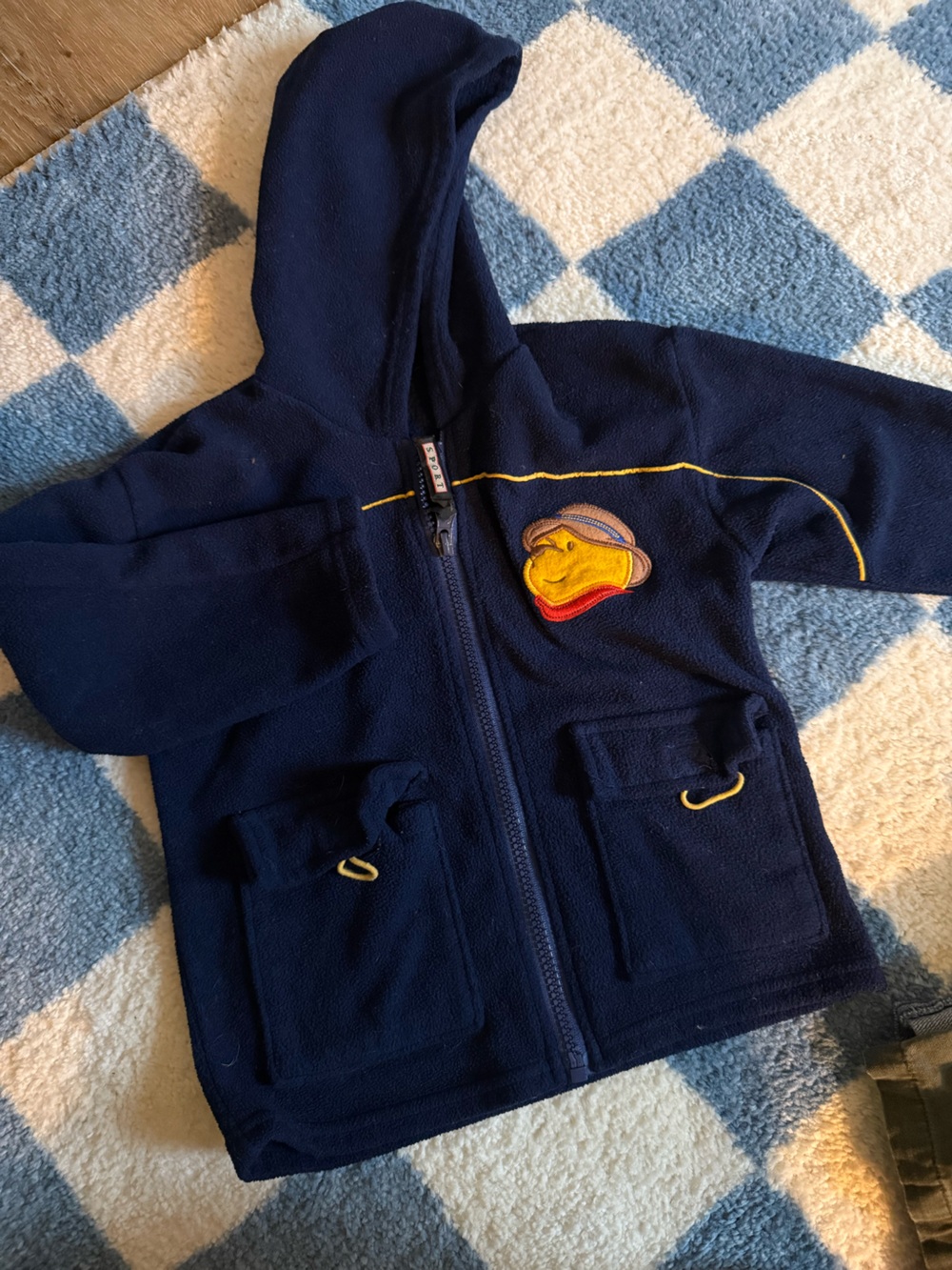 Pooh Navy Hooded Fleece Jacket